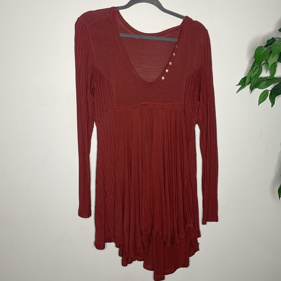 Free People Birdie Henley Tunic Top - Picture 4 of 13